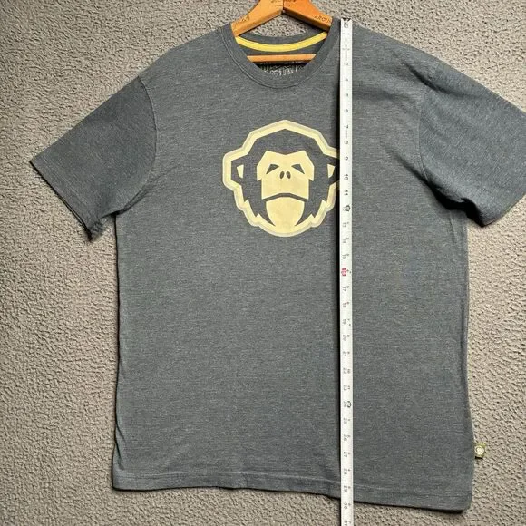 Howler Bros Mens Crewneck Graphic T-Shirt Mens Large Gray El Mono Logo - Picture 12 of 13